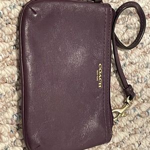 Coach Wristlet in Deep Burgundy